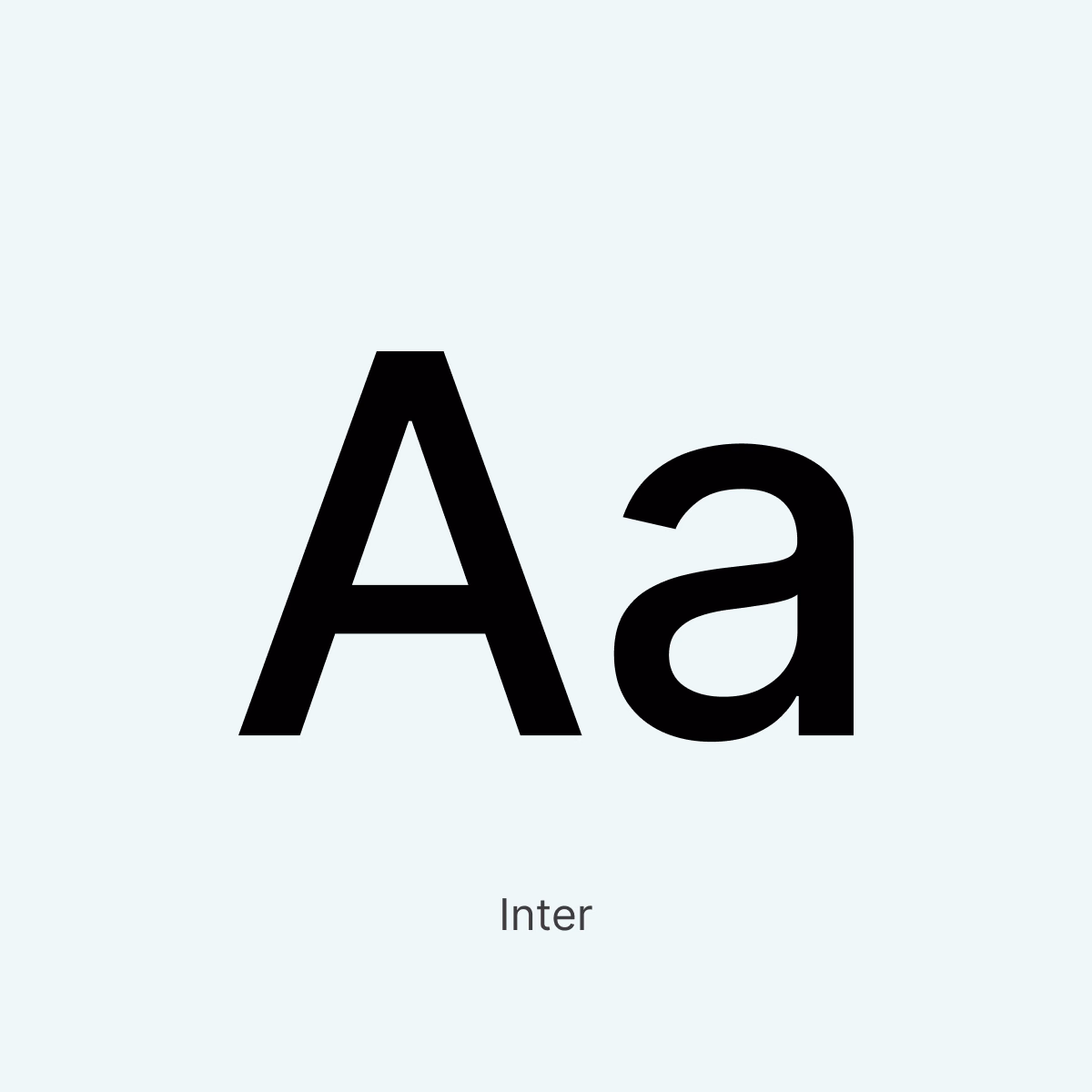 Amostra da tipografia Inter usada no projeto